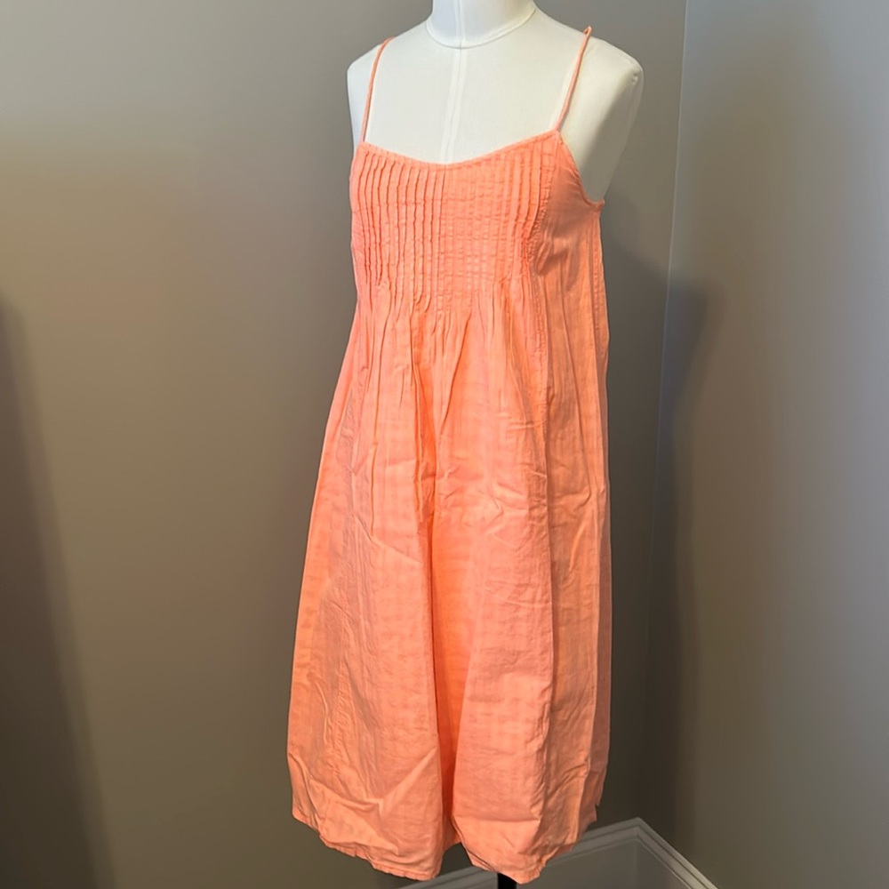 Jcrew spaghetti strap sun dress , pull on , size 0, neon coral